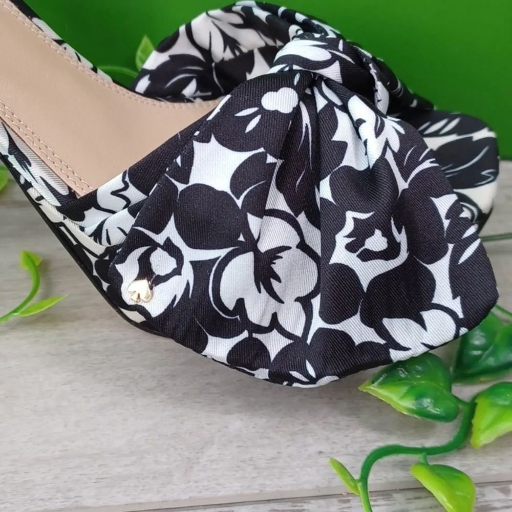 Kate Spade New York Lucie Tropical Foliage Floral Print Platform Sandals NIB